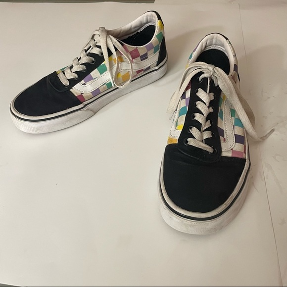 Vans Rainbow Checkerboard Old Skool Sneakers - Picture 5 of 6